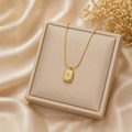 Celestial Gold Pendant Necklace with Sparkling Star Crystal | Minimalist Luxury Snake Chain Necklace for Women | Elegant Everyday Jewelry Gift